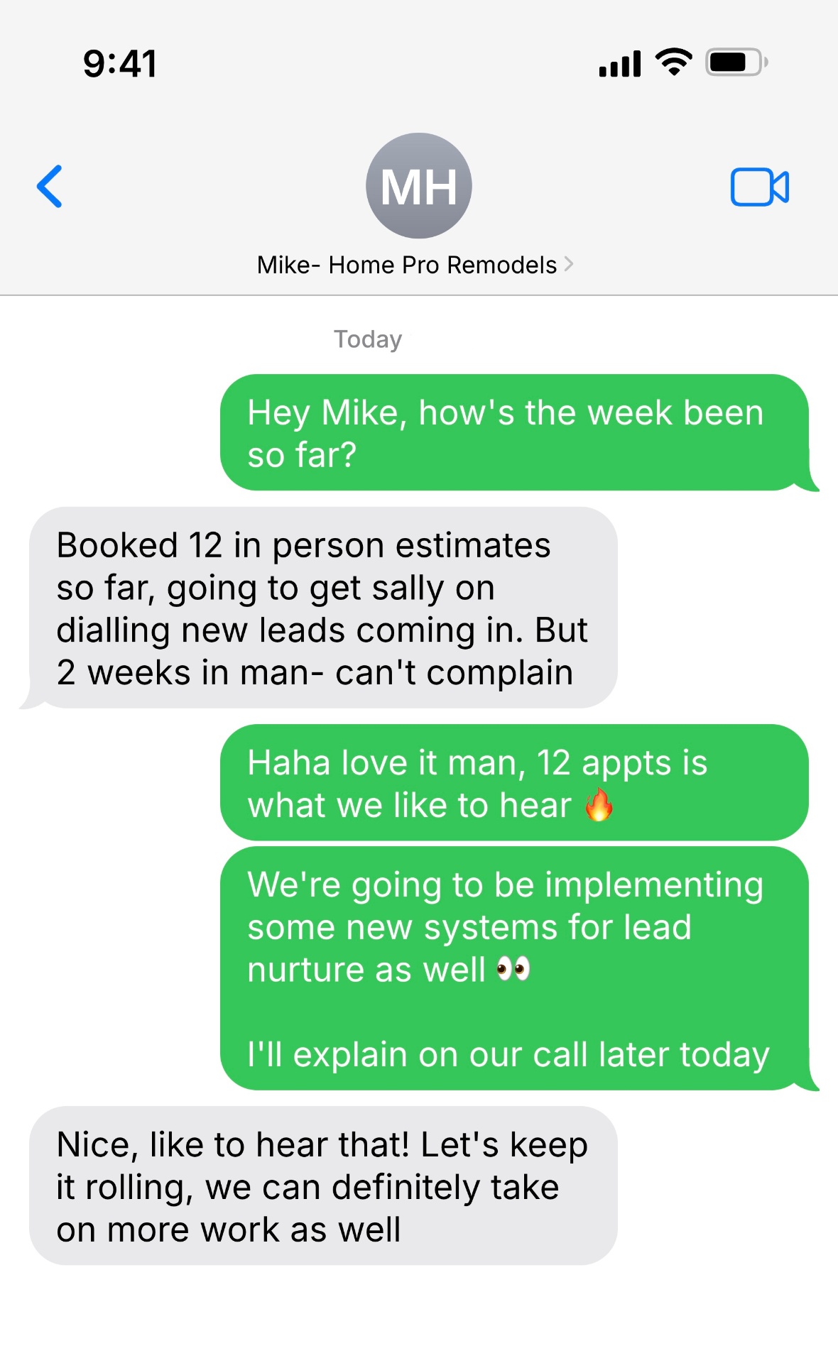 Mike's results screenshot